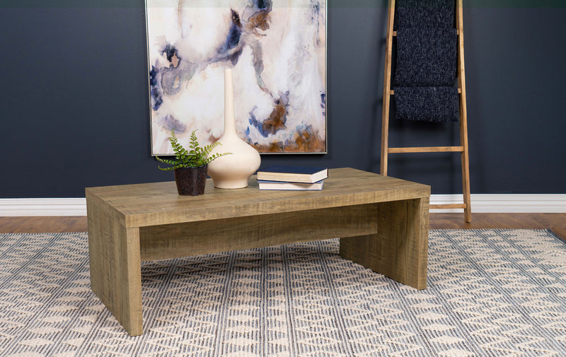 Lynette Rectangular Engineered Wood Coffee Table Mango - Theo's Factory Direct Mattress & Furniture (Columbus, OH)