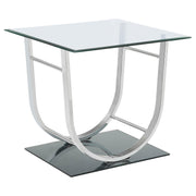 Danville U-shaped End Table Chrome - Theo's Factory Direct Mattress & Furniture (Columbus, OH)