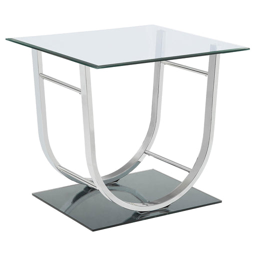 Danville U-shaped End Table Chrome - Theo's Factory Direct Mattress & Furniture (Columbus, OH)