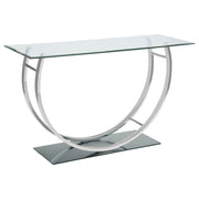 Danville U-shaped Sofa Table Chrome - Theo's Factory Direct Mattress & Furniture (Columbus, OH)
