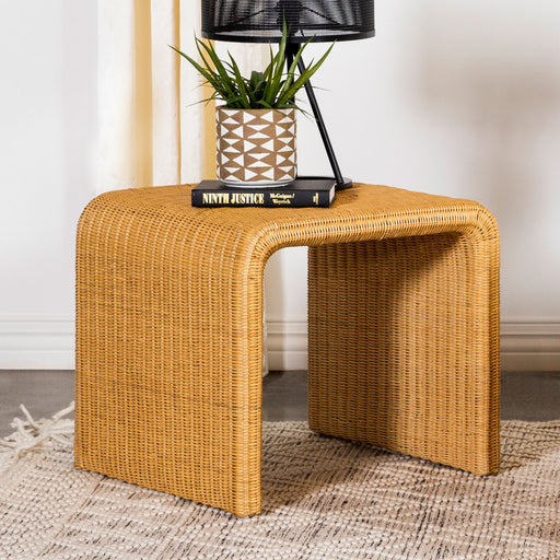 Juanita Square Rattan End Table Natural - Theo's Factory Direct Mattress & Furniture (Columbus, OH)