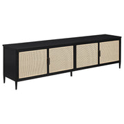 Amherst 4-door 78-inch Metal TV Stand Media Console Black - Theo's Factory Direct Mattress & Furniture (Columbus, OH)