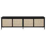Amherst 4-door 78-inch Metal TV Stand Media Console Black - Theo's Factory Direct Mattress & Furniture (Columbus, OH)