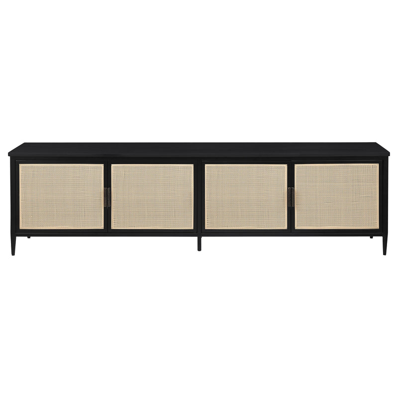 Amherst 4-door 78-inch Metal TV Stand Media Console Black - Theo's Factory Direct Mattress & Furniture (Columbus, OH)