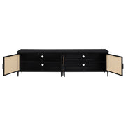 Amherst 4-door 78-inch Metal TV Stand Media Console Black - Theo's Factory Direct Mattress & Furniture (Columbus, OH)