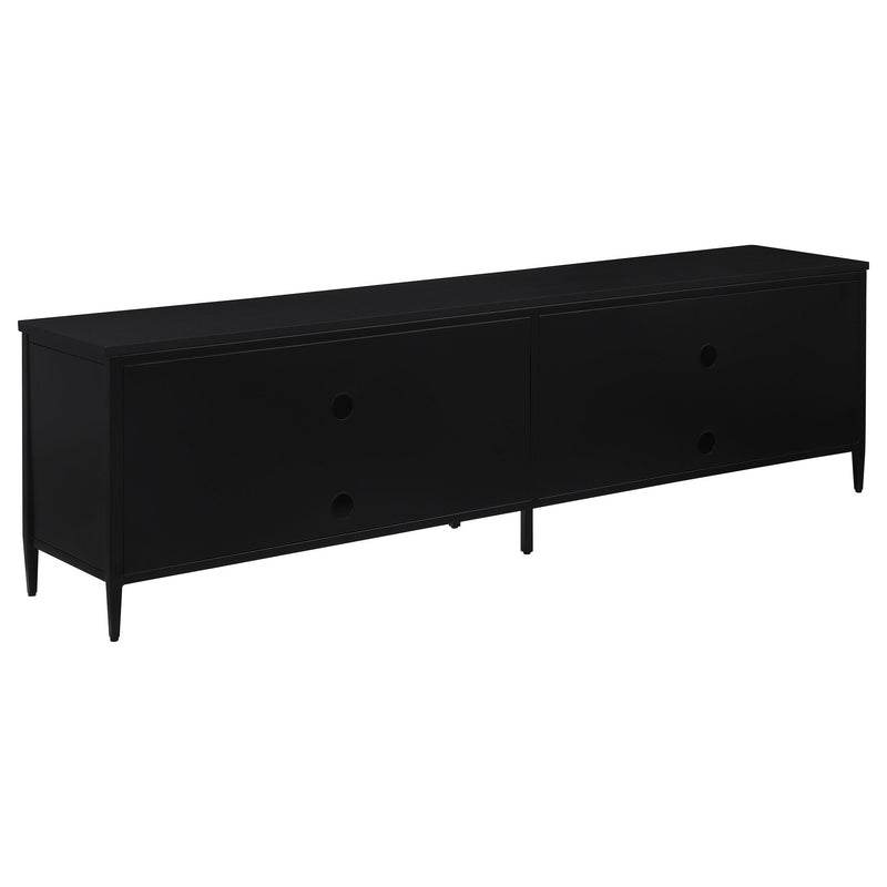 Amherst 4-door 78-inch Metal TV Stand Media Console Black - Theo's Factory Direct Mattress & Furniture (Columbus, OH)
