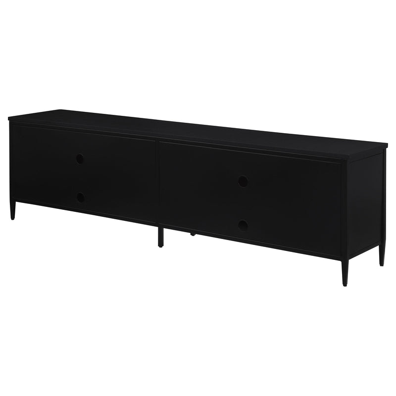 Amherst 4-door 78-inch Metal TV Stand Media Console Black - Theo's Factory Direct Mattress & Furniture (Columbus, OH)
