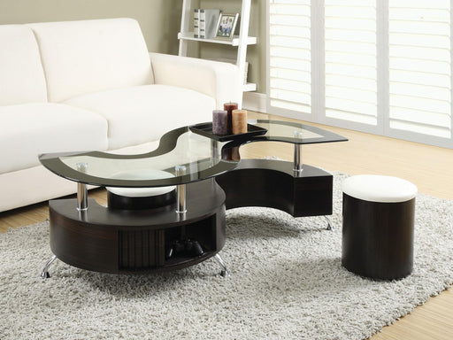 Buckley 3-piece Coffee Table and Stools Set Cappuccino - Theo's Factory Direct Mattress & Furniture (Columbus, OH)