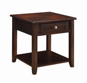 Bradford Square 1-shelf End Table Walnut - Theo's Factory Direct Mattress & Furniture (Columbus, OH)
