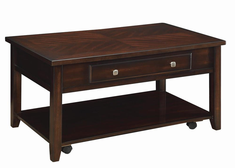 Bradford Rectangular Lift Top Coffee Table Walnut - Theo's Factory Direct Mattress & Furniture (Columbus, OH)
