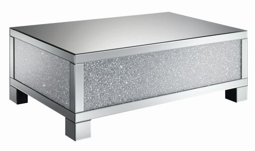 Gillian Rectangular Coffee Table Clear Mirror - Theo's Factory Direct Mattress & Furniture (Columbus, OH)