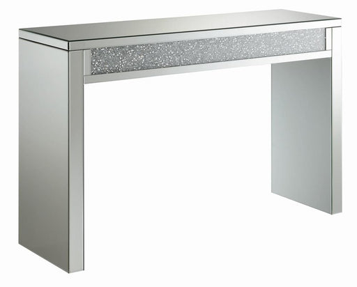 Gillian Rectangular Sofa Table Silver and Clear Mirror - Theo's Factory Direct Mattress & Furniture (Columbus, OH)