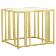 Adri Metal Frame End Table Matte Brass - Theo's Factory Direct Mattress & Furniture (Columbus, OH)