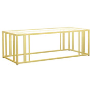 Adri Metal Frame Coffee Table Matte Brass - Theo's Factory Direct Mattress & Furniture (Columbus, OH)