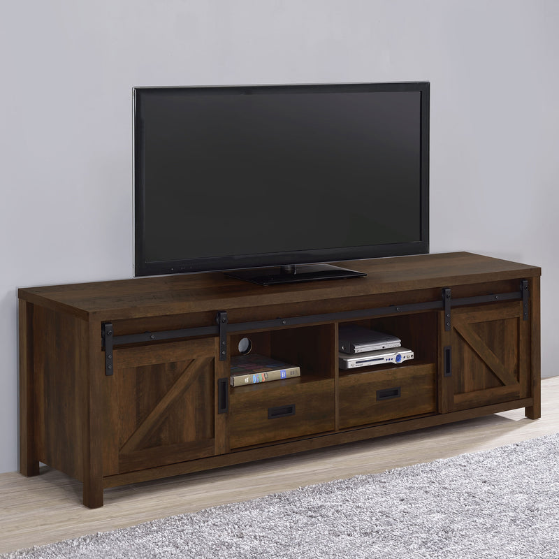 Madra Rectangular TV Console with 2 Sliding Doors - Theo's Factory Direct Mattress & Furniture (Columbus, OH)