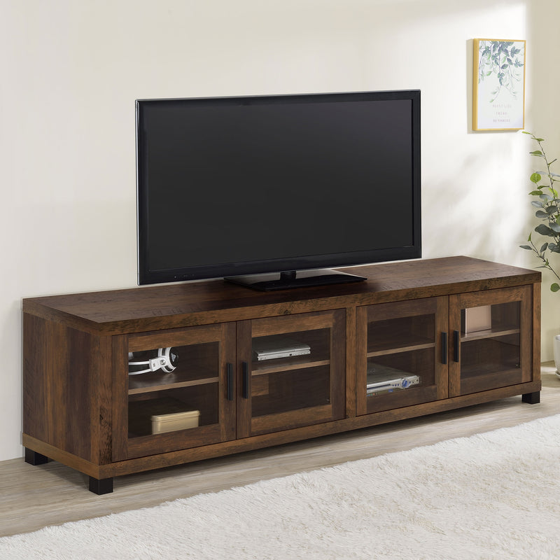 Sachin Rectangular TV Console with Glass Doors - Theo's Factory Direct Mattress & Furniture (Columbus, OH)