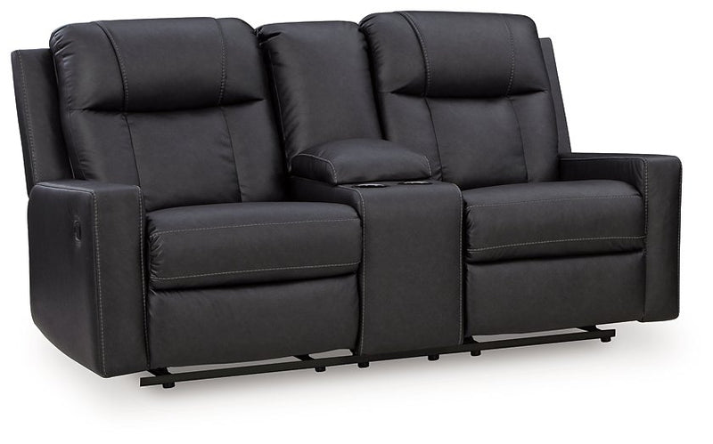 Mackmenville Reclining Loveseat with Console - Theo's Factory Direct Mattress & Furniture (Columbus, OH)