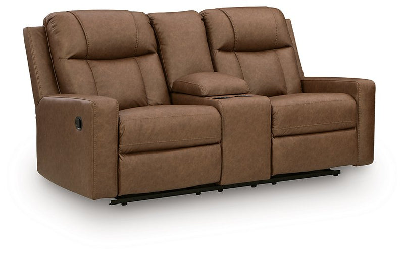 Mackmenville Reclining Loveseat with Console - Theo's Factory Direct Mattress & Furniture (Columbus, OH)
