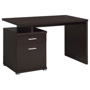 Irving 2-drawer Office Desk with Cabinet Cappuccino - Theo's Factory Direct Mattress & Furniture (Columbus, OH)