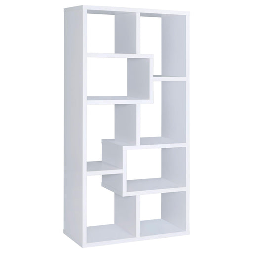 Theo 10-shelf Bookcase White - Theo's Factory Direct Mattress & Furniture (Columbus, OH)