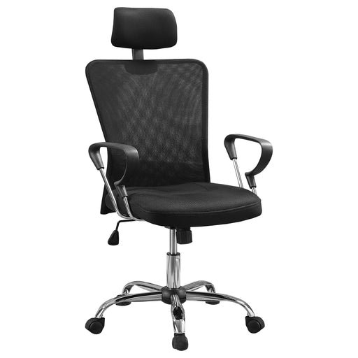 Stark Mesh Back Office Chair Black and Chrome - Theo's Factory Direct Mattress & Furniture (Columbus, OH)