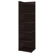 Pinckard 6-tier Corner Bookcase Cappuccino - Theo's Factory Direct Mattress & Furniture (Columbus, OH)