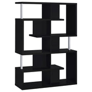 Hoover 5-tier Bookcase Black and Chrome - Theo's Factory Direct Mattress & Furniture (Columbus, OH)