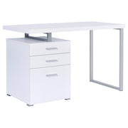 Brennan 3-drawer Office Desk White - Theo's Factory Direct Mattress & Furniture (Columbus, OH)