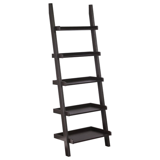 Colella 5-shelf Ladder Bookcase Cappuccino - Theo's Factory Direct Mattress & Furniture (Columbus, OH)