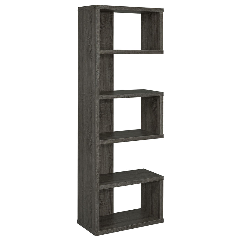 Joey 5-tier Bookcase Weathered Grey - Theo's Factory Direct Mattress & Furniture (Columbus, OH)