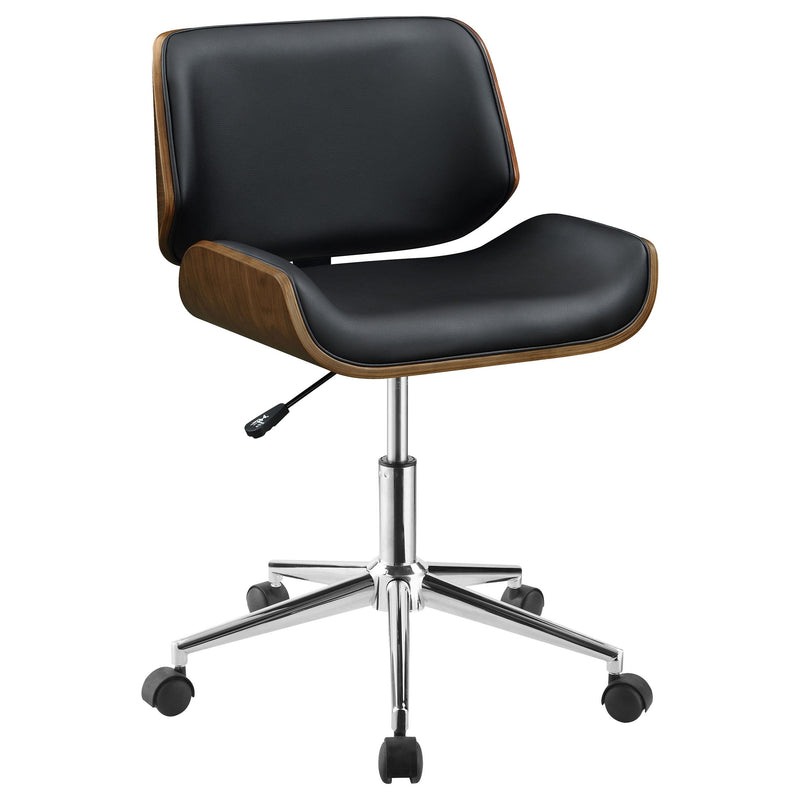Addington Adjustable Height Office Chair Black and Chrome - Theo's Factory Direct Mattress & Furniture (Columbus, OH)
