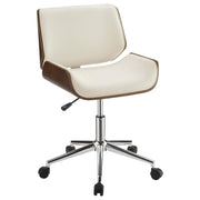 Addington Adjustable Height Office Chair Ecru and Chrome - Theo's Factory Direct Mattress & Furniture (Columbus, OH)