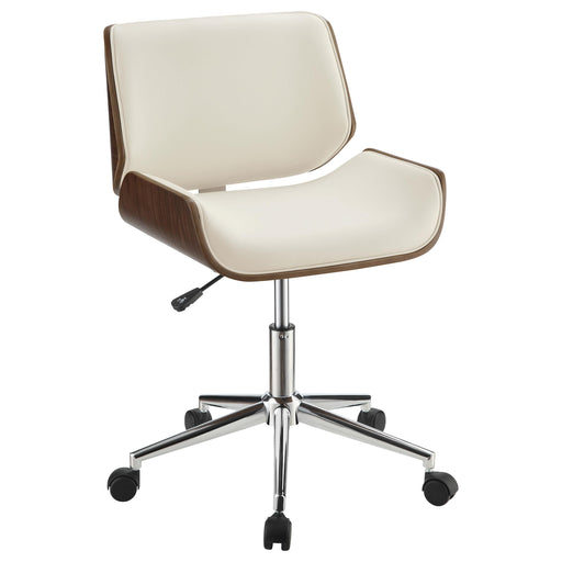 Addington Adjustable Height Office Chair Ecru and Chrome - Theo's Factory Direct Mattress & Furniture (Columbus, OH)