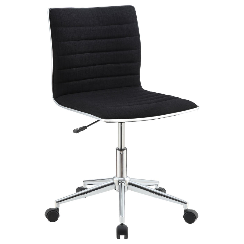 Chryses Adjustable Height Office Chair Black and Chrome - Theo's Factory Direct Mattress & Furniture (Columbus, OH)