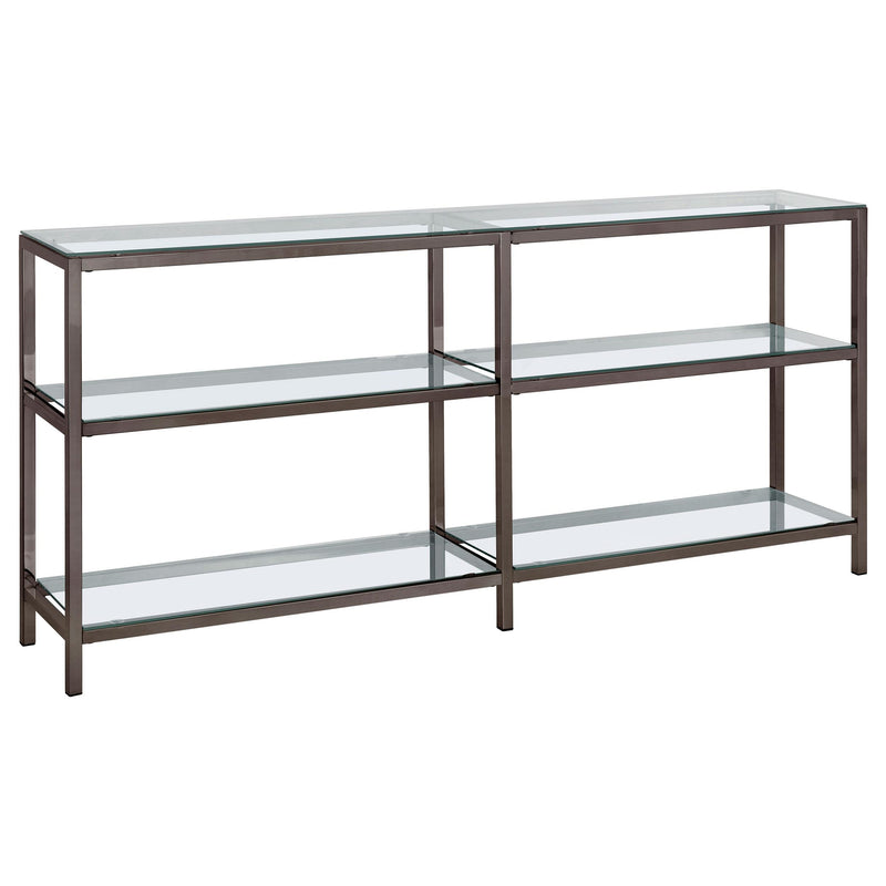 Kate 2-tier Bookcase Black Nickel - Theo's Factory Direct Mattress & Furniture (Columbus, OH)