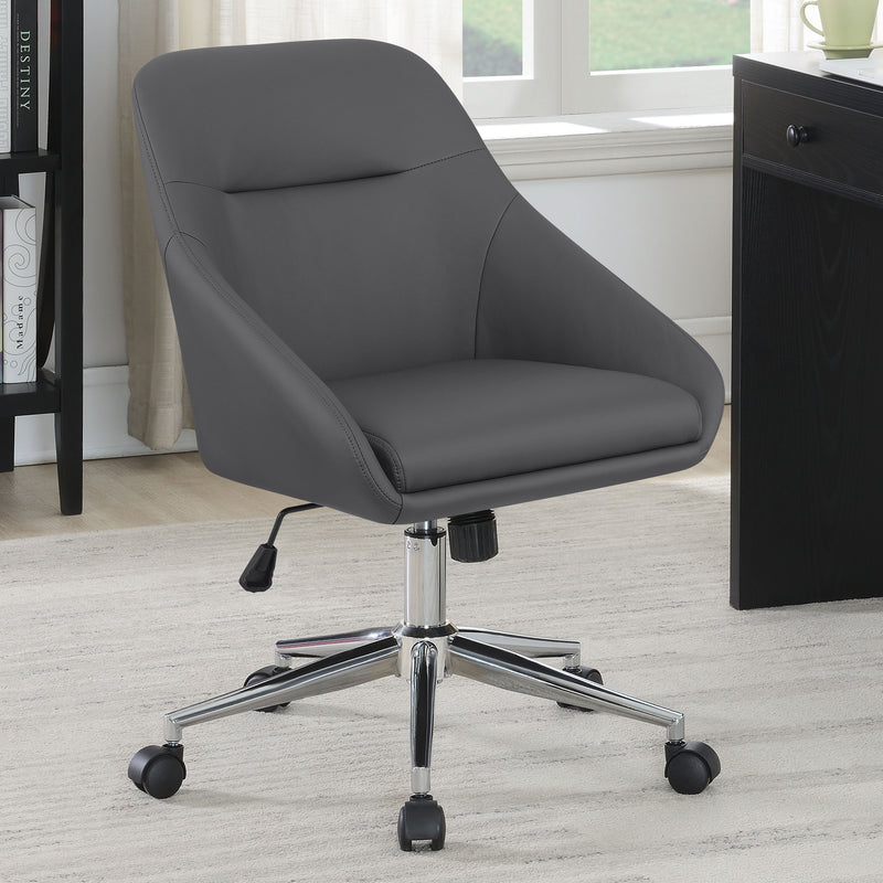 Jackman Upholstered Office Chair with Casters - Theo's Factory Direct Mattress & Furniture (Columbus, OH)