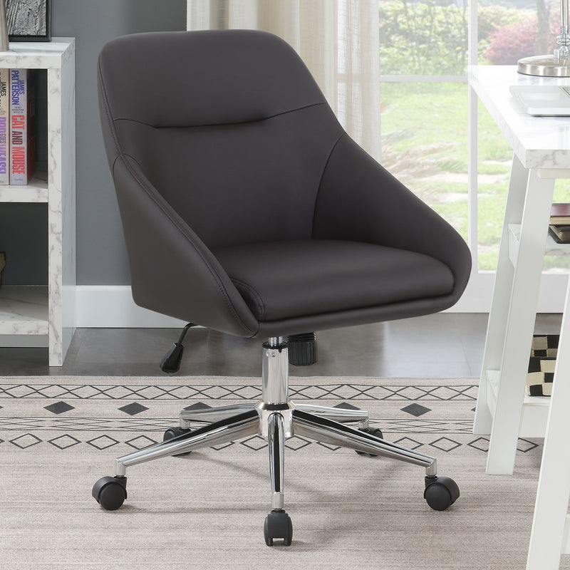 Jackman Upholstered Office Chair with Casters - Theo's Factory Direct Mattress & Furniture (Columbus, OH)