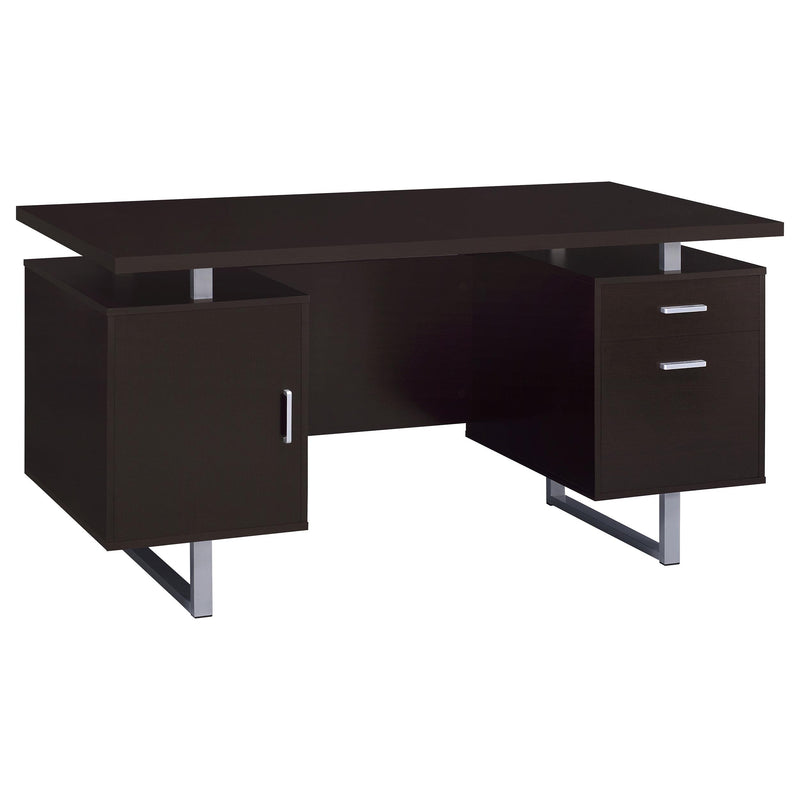 Lawtey Rectangular Storage Office Desk Cappuccino - Theo's Factory Direct Mattress & Furniture (Columbus, OH)