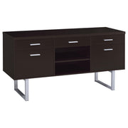 Lawtey 5-drawer Credenza with Adjustable Shelf Cappuccino - Theo's Factory Direct Mattress & Furniture (Columbus, OH)