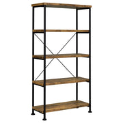 Analiese 4-shelf Bookcase Antique Nutmeg - Theo's Factory Direct Mattress & Furniture (Columbus, OH)