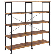 Analiese 4-shelf Open Bookcase Antique Nutmeg - Theo's Factory Direct Mattress & Furniture (Columbus, OH)