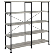 Analiese 4-shelf Open Bookcase Grey Driftwood - Theo's Factory Direct Mattress & Furniture (Columbus, OH)