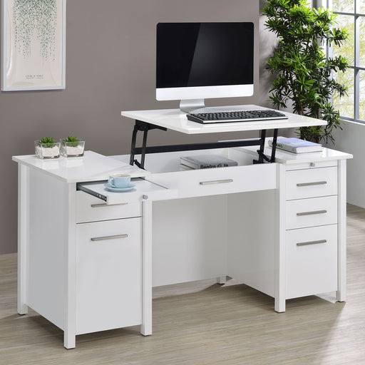 Dylan 4-drawer Lift Top Office Desk - Theo's Factory Direct Mattress & Furniture (Columbus, OH)