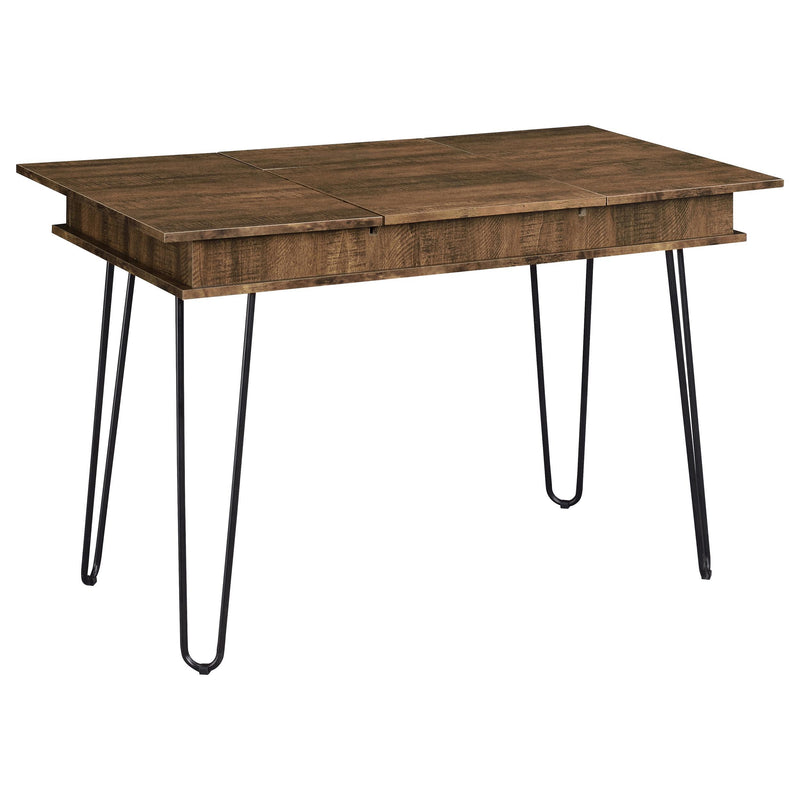 Sheeran Writing Desk with 4 Hidden Storages Rustic Amber - Theo's Factory Direct Mattress & Furniture (Columbus, OH)