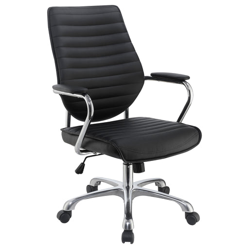 Chase High Back Office Chair Black and Chrome - Theo's Factory Direct Mattress & Furniture (Columbus, OH)