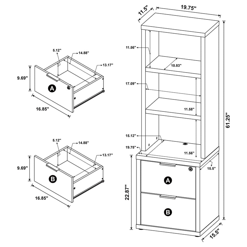 Westpark Bookcases - Theo's Factory Direct Mattress & Furniture (Columbus, OH)