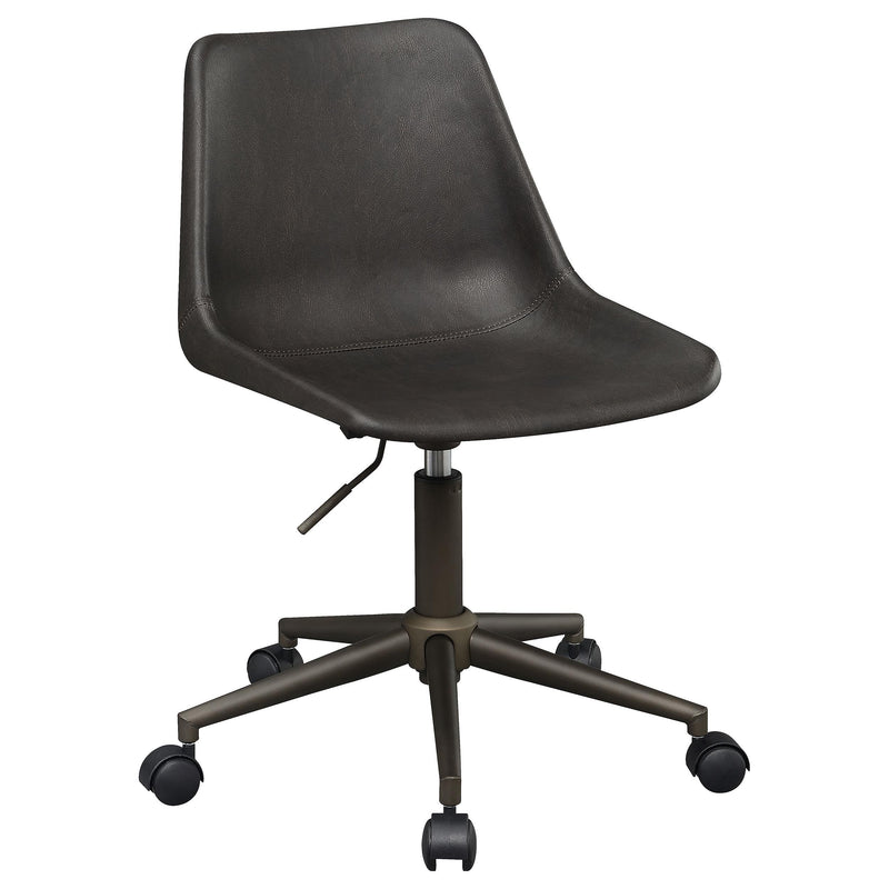 Carnell Adjustable Height Office Chair with Casters Brown and Rustic Taupe - Theo's Factory Direct Mattress & Furniture (Columbus, OH)