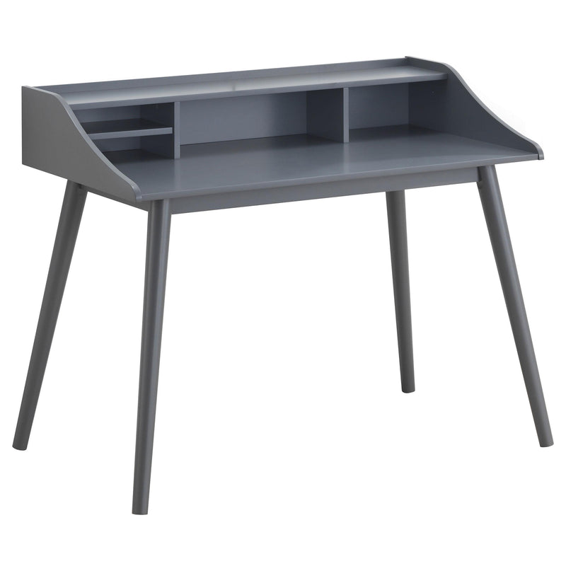 Percy 4-compartment Writing Desk Grey - Theo's Factory Direct Mattress & Furniture (Columbus, OH)