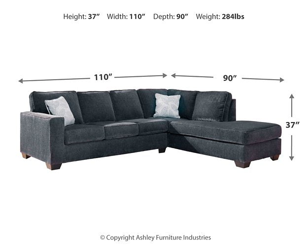 Altari Sleeper Sectional with Chaise - Theo's Factory Direct Mattress & Furniture (Columbus, OH)
