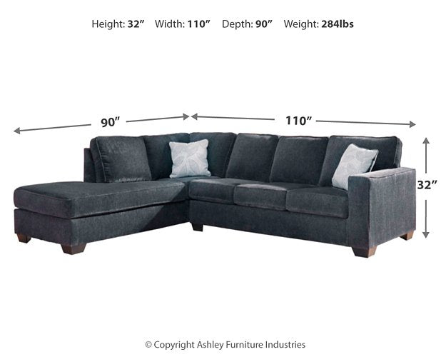 Altari Sleeper Sectional with Chaise - Theo's Factory Direct Mattress & Furniture (Columbus, OH)